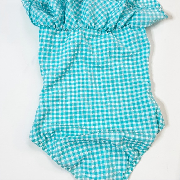 J. Crew Gingham Ruffle One Piece Swimsuit (2) - Picture 3 of 8